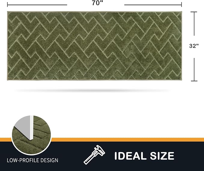 PURRUGS Dirt Trapping Door Mat 32" x 70", Non-Slip Machine Washable Entry Rug - Image 2