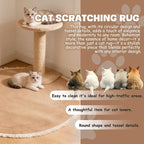 Cat Rug, Cat Scratch Rug, 39 in Washable Boho Braided Circle Rug, Soft and - Image 7
