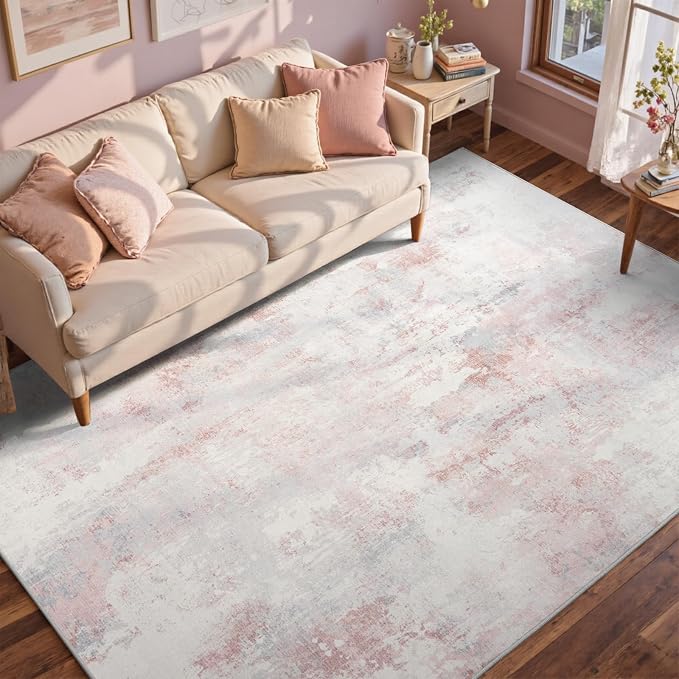 4x6 Ft Area Rugs for Living Room, Soft Non-Slip Washable Rugs Modern Abstract - Image 2
