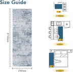 2x6 Ft Washable Runner Rug, Non-Slip Low Pile Hallway Kitchen Area Rug - Image 2
