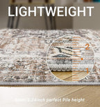 befbee 9x12 Area Rugs for Living Room, Ultra-Thin Washable Rug, Non-Slip - Image 5