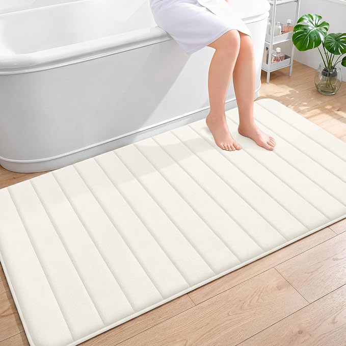 OLANLY Memory Foam Bath Mat 59x35, Super Soft Absorbent Bathroom Rugs, Quick Dry by OLANLY