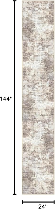 IOHOUZE Abstract Runner Rug 2x12 Ft Washable Runners - Image 2