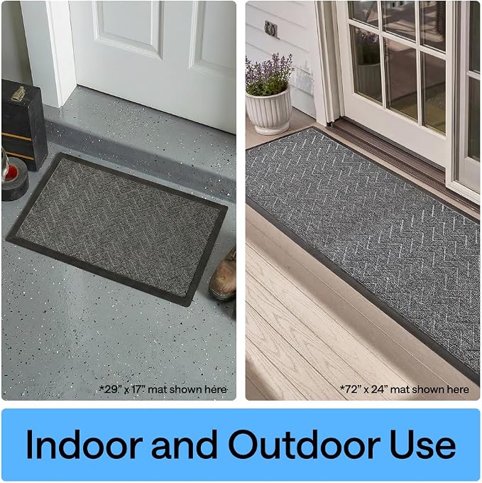 GORILLA GRIP 100% Waterproof All-Season WeatherMAX Doormat 35x23, US Designed - Image 9
