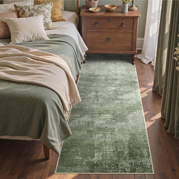 2x6 Ft Washable Runner Rug, Non-Slip Low Pile Hallway Kitchen Area Rug - Image 3