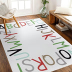 Topotdor Rainbow Kids Play Rug Alphabet Nursery Area Rug Extra Large Soft - Image 7