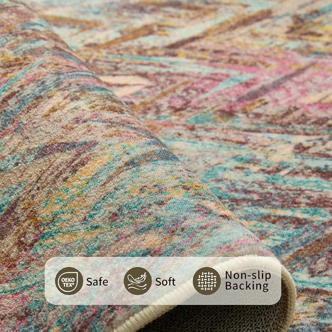 5x7 Washable Area Rugs for Bedroom & Living Room - Image 6