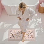 Pink Floral Dog Rug Runner, 2x4 Washable Kitchen Mat Ultra-Thin Soft, Non-Slip - Image 3