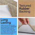 GORILLA GRIP Bath Mat, Thick Soft Absorbent Polyester Floor Mats, Rubber - Image 3