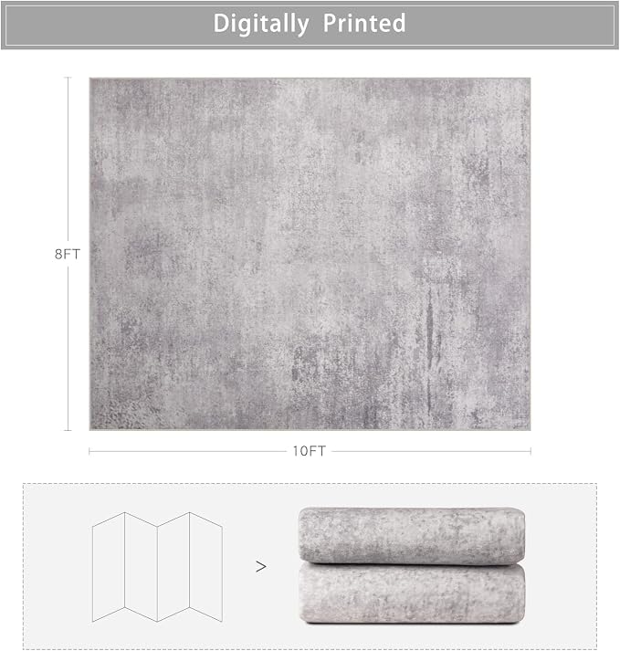 Srugn Washable Rugs 8x10 Area Rugs - Image 2