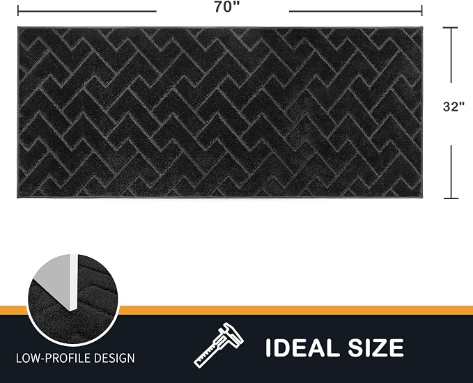 PURRUGS Dirt Trapping Door Mat 32" x 70", Non-Slip Machine Washable Entry Rug - Image 2