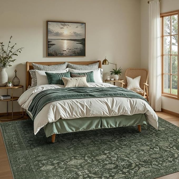 Rugxara 5x7 Area Rugs for Living Room Bedroom, Washable Rug, Non Slip & Low - Image 5