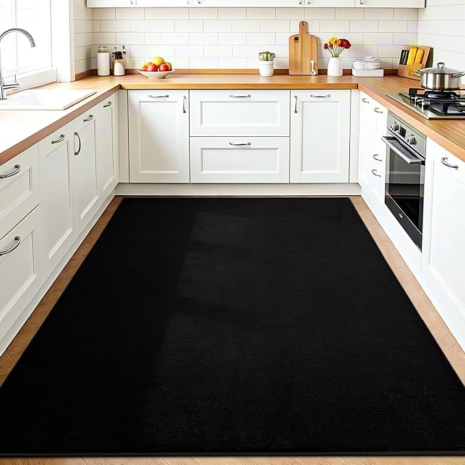 Vasofe Black Area Rugs for Living Room Bedroom, 4x6 Modern Thickened - Image 4
