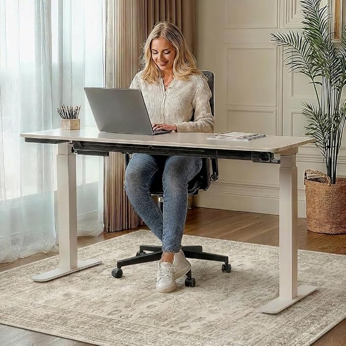 48"x72" Office Chair Mat for Hardwood Tile Floor, Under Desk Carpet Protector - Image 2