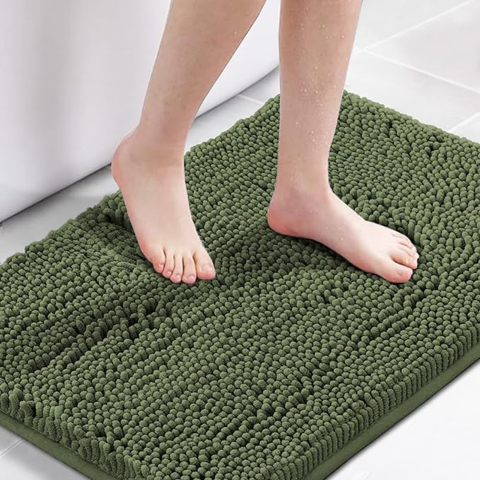 H.VERSAILTEX Bath Mats for Bathroom Non Slip Luxury Chenille Ultra Soft Bath by HVERSAILTEX