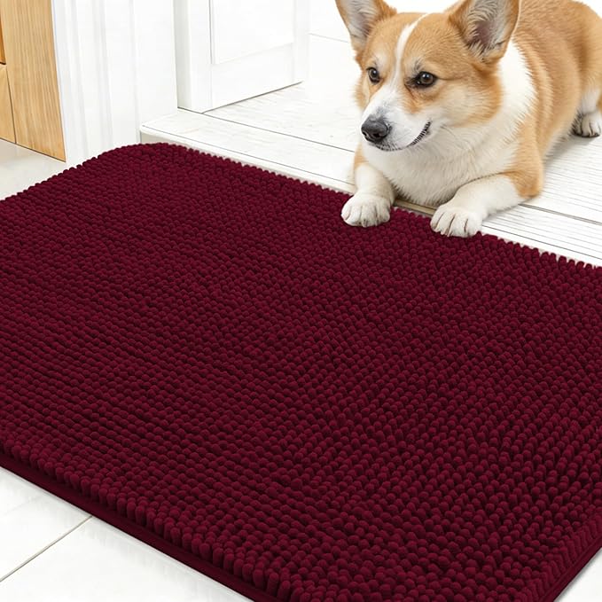 OLANLY Dog Door Mat for Muddy Paws 24x16, Absorbs Moisture and Dirt, Absorbent by OLANLY