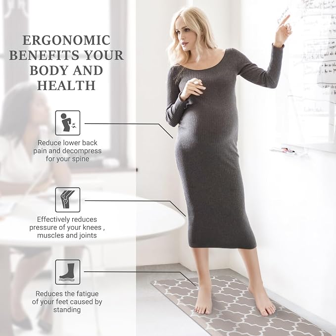 WISELIFE Kitchen Runner Rugs Anti-Fatigue mats, 17.3"x 39", Non Slip Waterproof - Image 6