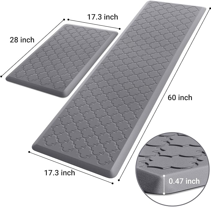 Kitchen Mat Cushioned Anti-Fatigue Floor Mat Water Resistant Non-Skid Kitchen - Image 2
