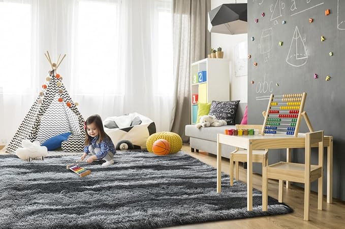 TWINNIS Super Soft Shaggy Rugs Fluffy Carpets, 4x5.9 Feet, Indoor Modern Plush - Image 4