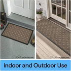 GORILLA GRIP 100% Waterproof All-Season WeatherMAX Doormat, US Designed Natural - Image 10