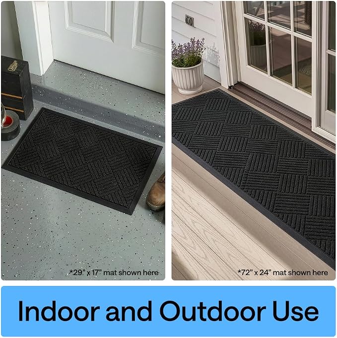 GORILLA GRIP 100% Waterproof All-Season WeatherMAX Doormat US Designed Natural - Image 9