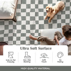 jinchan Runner Rug 2x5 Hallway Washable Modern Checkered Geometric Lattice Kids - Image 6