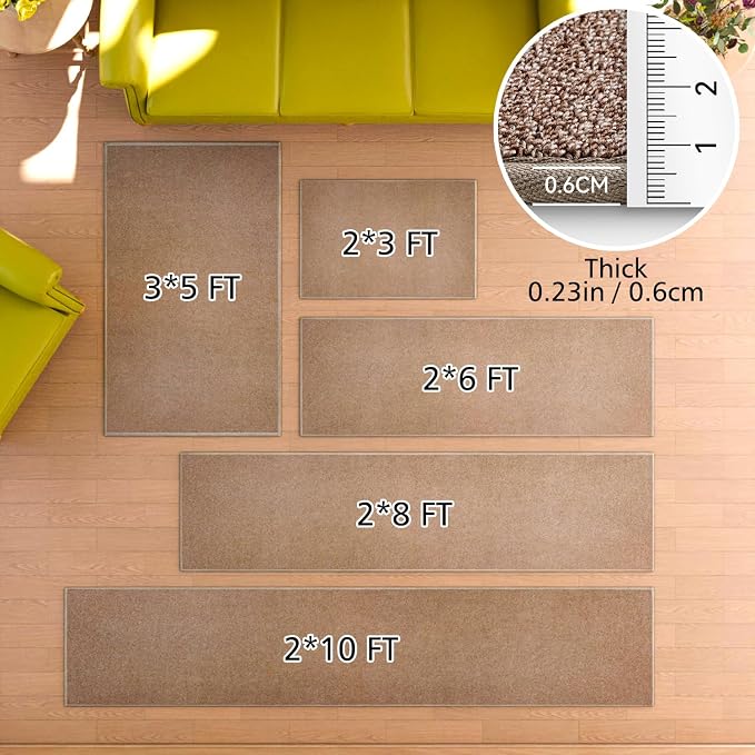 AREDO Runner Rug with Non Slip Rubber Backing, Washable Soft Floor Carpet - Image 2