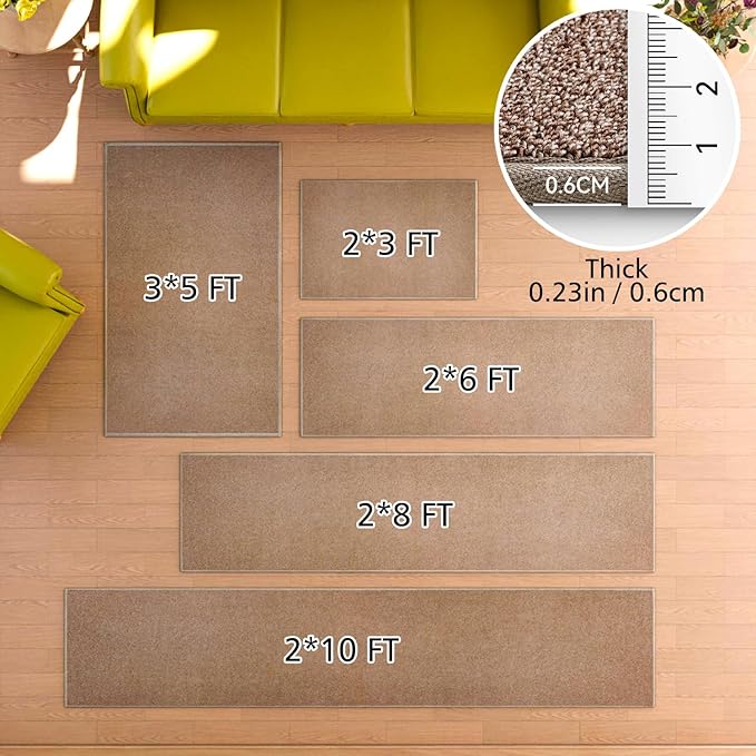 AREDO Runner Rug with Non Slip Rubber Backing, Washable Soft Floor Carpet - Image 2