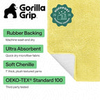 GORILLA GRIP Bath Rug Mat 44x26, Thick Soft Absorbent Chenille, Quick Dry - Image 2