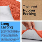 GORILLA GRIP Bath Rug Mat 36x24, Thick Soft Absorbent Chenille, Quick Dry - Image 3