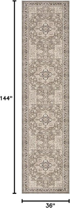 Vintage Hallway Runner Rug 3x12: Large Soft Washable Entryway - Image 2
