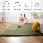 MAXYOYO Coral Velvet Area Rug, Thick Japanese Tatami Mat Living Room Carpet - Image 7