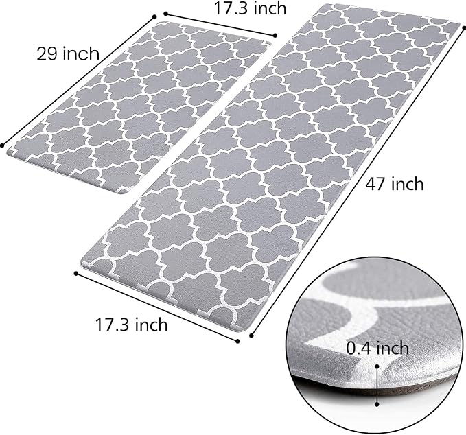 KMAT Kitchen Mat Cushioned Anti-Fatigue Kitchen Rug, Waterproof Non-Slip - Image 2