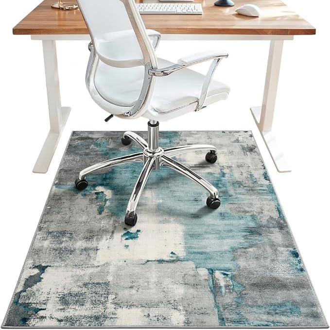 48"x60" Office Chair Mat for Hardwood Tile Floor, Under Desk Carpet Protector by BESBLEE