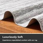 2x10 Runner Rug Machine Washable Non Slip Area Rug Distressed Neutral Moroccan - Image 4