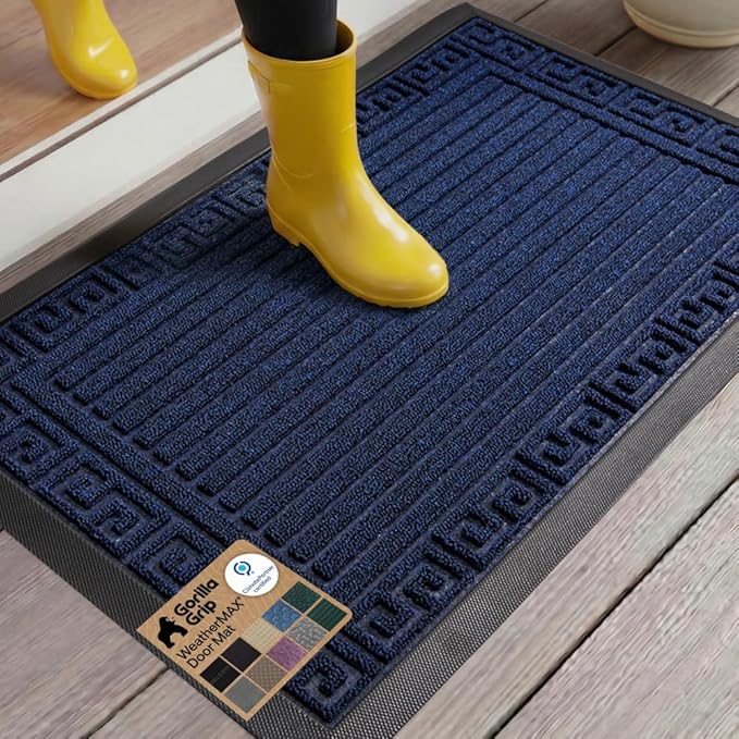 GORILLA GRIP 100% Waterproof All-Season WeatherMAX Doormat 35x23, US Designed by Unknown