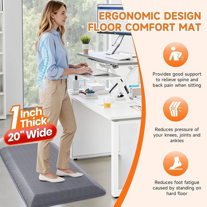 StepRite 1” Thick Kitchen Mats for Floor, Anti Fatigue Kitchen Rugs, Heavy Duty - Image 5