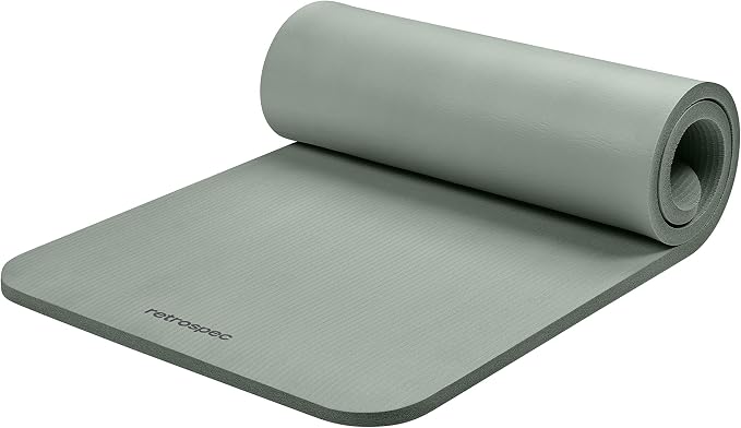 Retrospec Solana Yoga Mat 1" Thick w/Nylon Strap by Retrospec