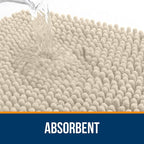 OLANLY Toilet Rugs U-Shaped 24x24, Extra Soft Absorbent Chenille Contour - Image 4