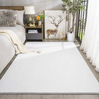 Amearea Large Modern Area Rugs for Bedroom Living Room, 5x8 Feet White - Image 2