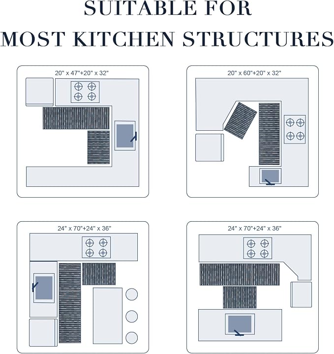 Kitchen Rugs Sets of 2-Non Slip Kitchen Mats - Image 5