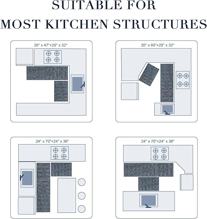 Kitchen Rugs Sets of 2-Non Slip Kitchen Mats - Image 5