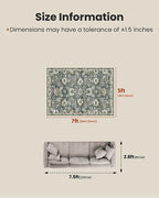 AMADA HOMEFURNISHING 5x7 Area Rugs, Washable Living Room Rug Low-Profile - Image 2