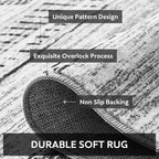 4x6 Area Rugs for Living Room Machine Washable Rug Distressed Indoor Carpet - Image 4