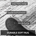 6x9 Area Rugs for Living Room Machine Washable Rug Distressed Indoor Carpet - Image 5
