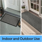 GORILLA GRIP 100% Waterproof All-Season WeatherMAX Doormat, US Designed Natural - Image 9