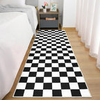 Terrug Black and White Checkered Area Rug - Image 4