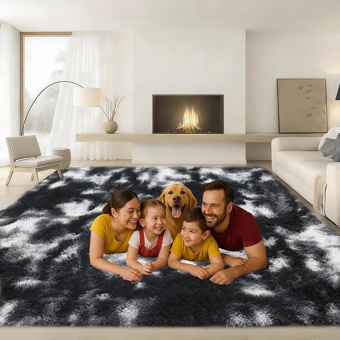 Large 9x12 Area Rug for Living Room, Soft Shag Rugs for Bedroom, Non-Slip Ultra - Image 3