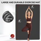 Stepwaver Extra Large Yoga Mat 6'x4', Ultra Durable, Wide Workout Mat, Wide - Image 2