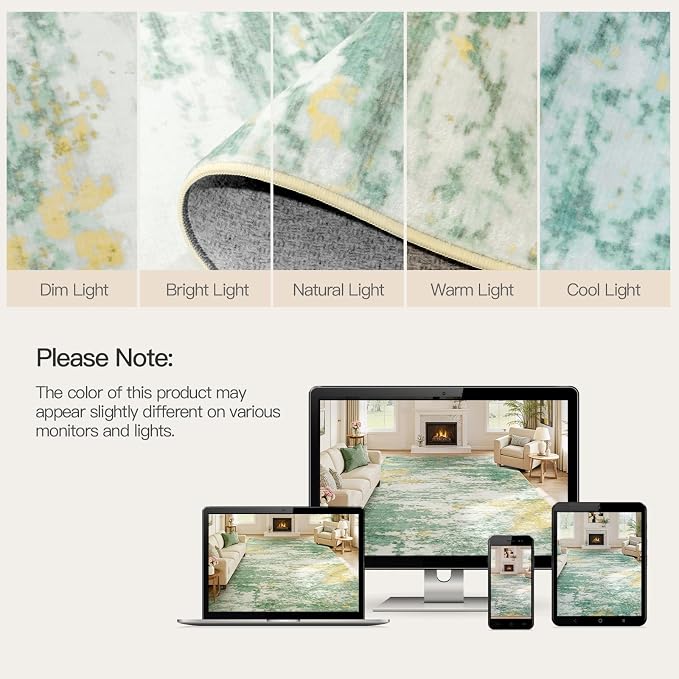 Lofus 5x7 Area Rug for Living Room, Abstract Rugs - Image 9